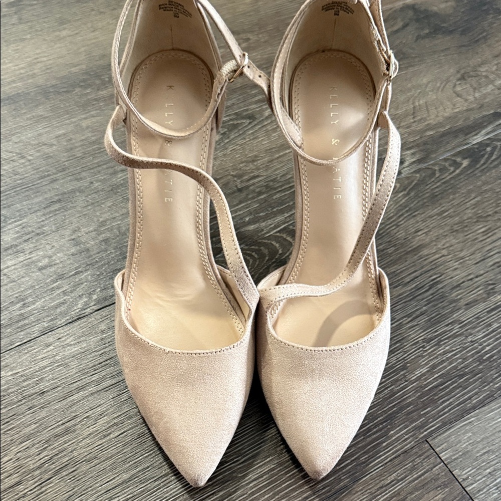 Kelly & Katie Women's Beige Strappy Heels